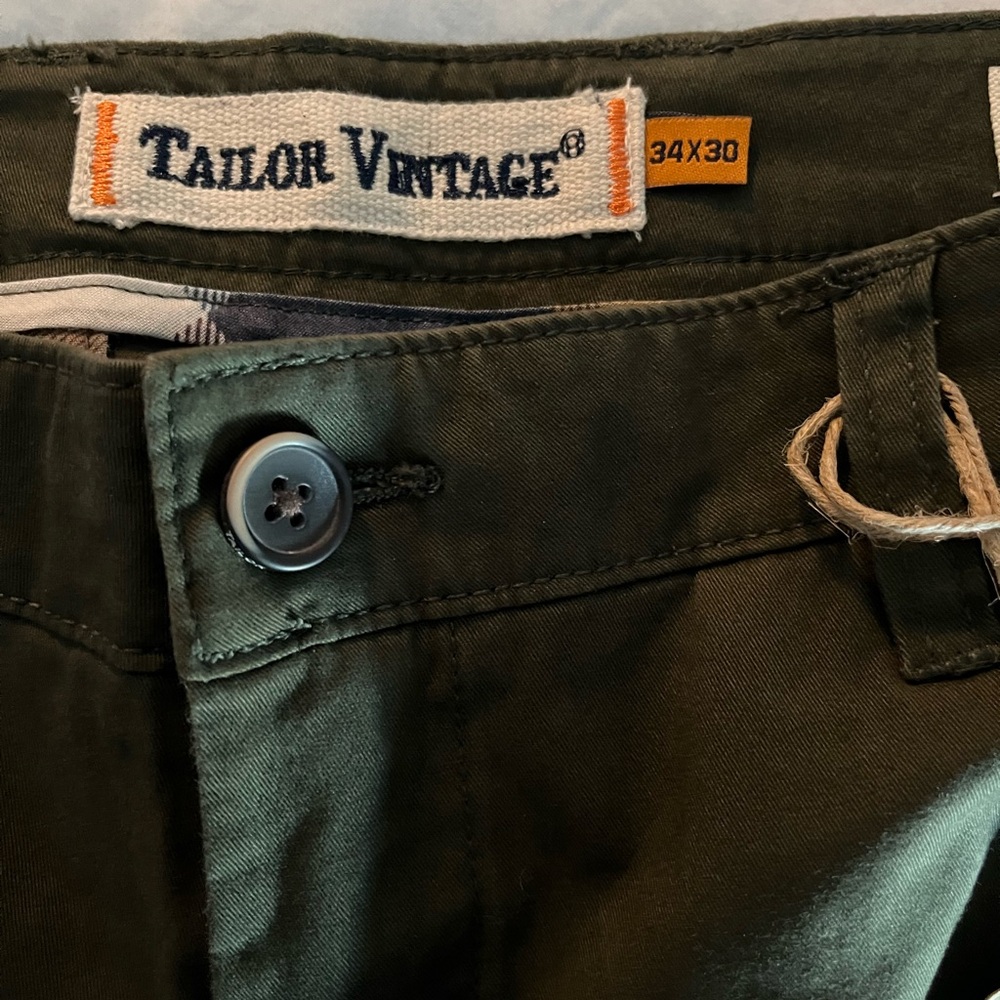 Men’s Tailor Vintage Casual Slim fit stretch pants. Brand New. 34x30.